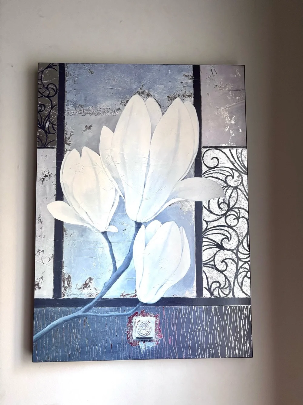 Cat Wall Art Floral Neutral Bold Canvas Paintings Geometric Abstract Lightweigh